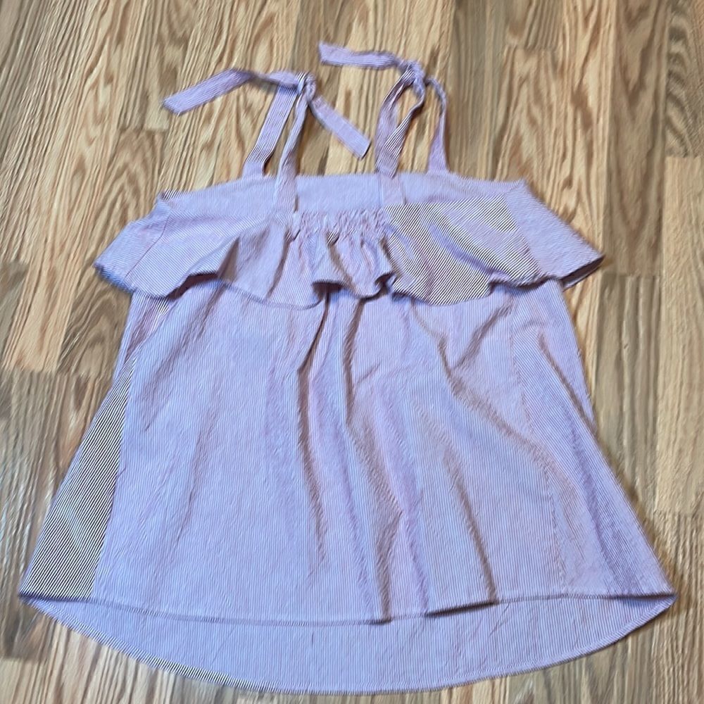 Pinstripe Maternity Top, summer, Xsmall - Picture 5 of 6